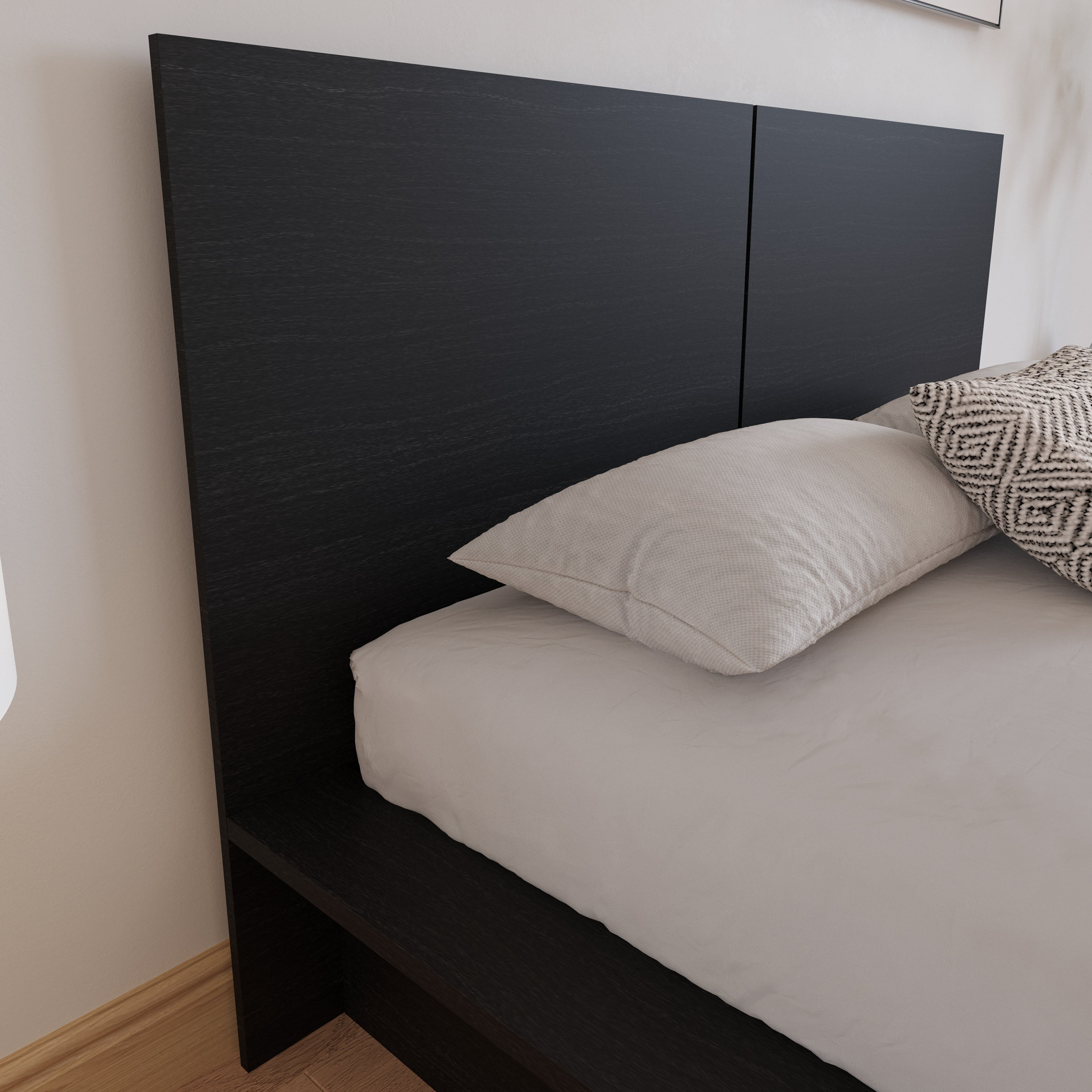 Nexera James Queen Size Panel Headboard, Natural Blonde Oak