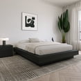 thumbnail image 1 of Nexera Marconi King Size Platform Wood Bed Frame, Black Oak, 1 of 7