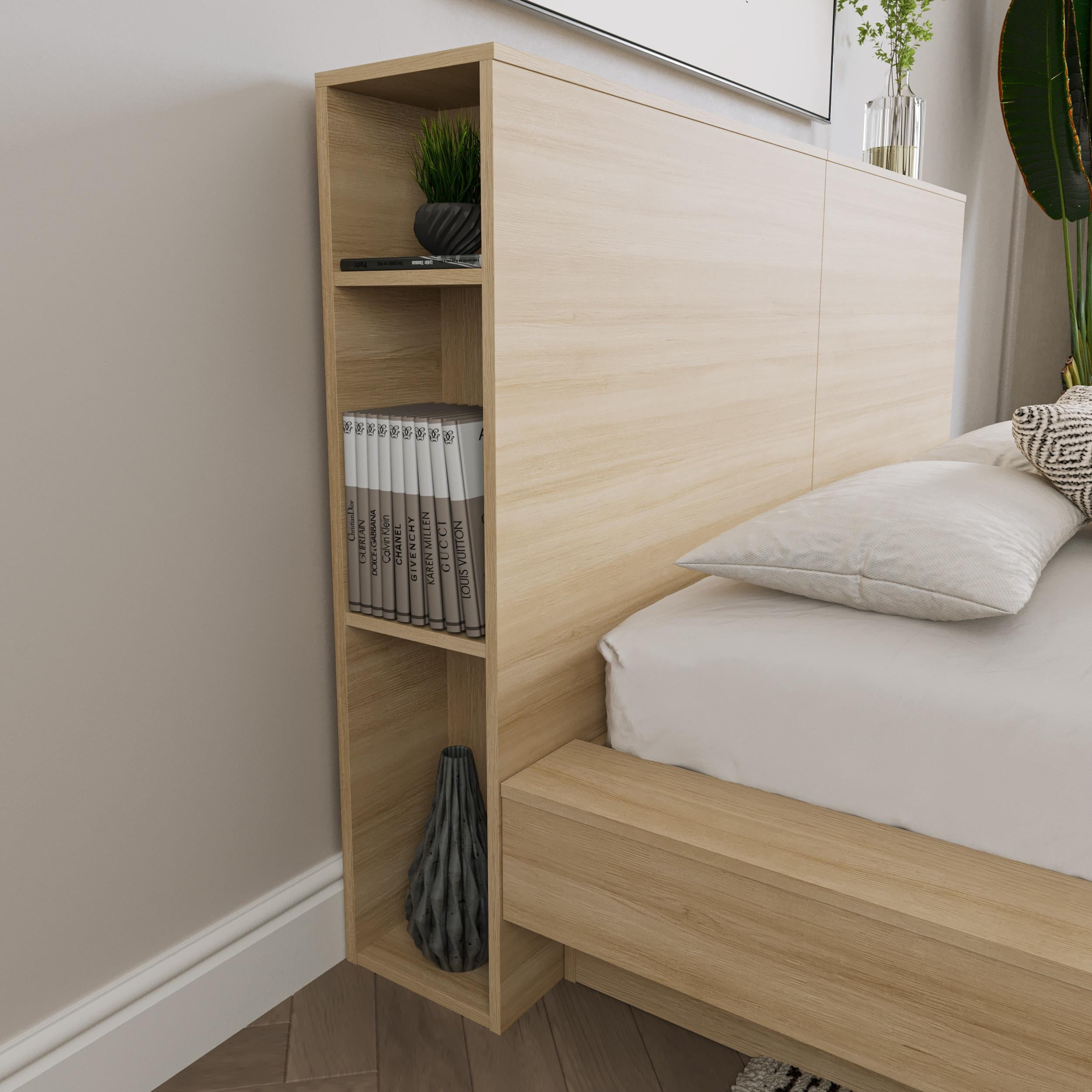 Nexera Marconi Queen Headboard, Natural Blonde Oak