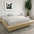 thumbnail image 1 of Nexera Marconi Queen Size Platform Bed Frame, Natural Blonde Oak, 1 of 8