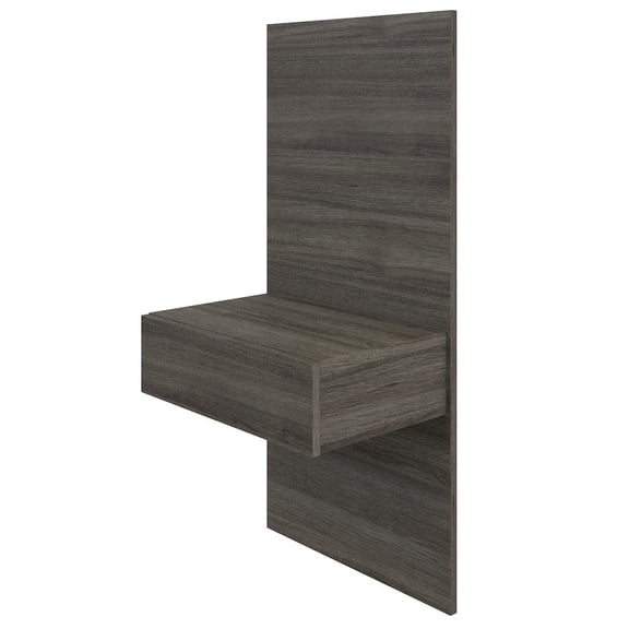 Nexera Milano Floating Nightstand Extension Panel Set of 2 In Grey Oak