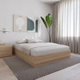thumbnail image 1 of Nexera Milano Full Size Platform Bed Frame, Natural Blonde Oak, 1 of 7