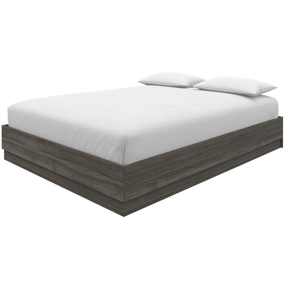 Nexera Milano Platform Bed Frame In Grey Oak
