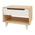 thumbnail image 1 of Nexera Modern 1 Drawer Nightstand in White and Natural Maple, 1 of 24