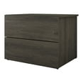 thumbnail image 1 of Nexera Modern 2 Drawer Nightstand, Bark Grey, 1 of 6