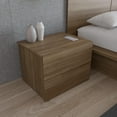 thumbnail image 1 of Nexera Modern 2 Drawer Nightstand, Brown Oak, 1 of 8