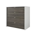 thumbnail image 1 of Nexera Modern 4 Drawer Chest in White and Bark Grey, 1 of 8