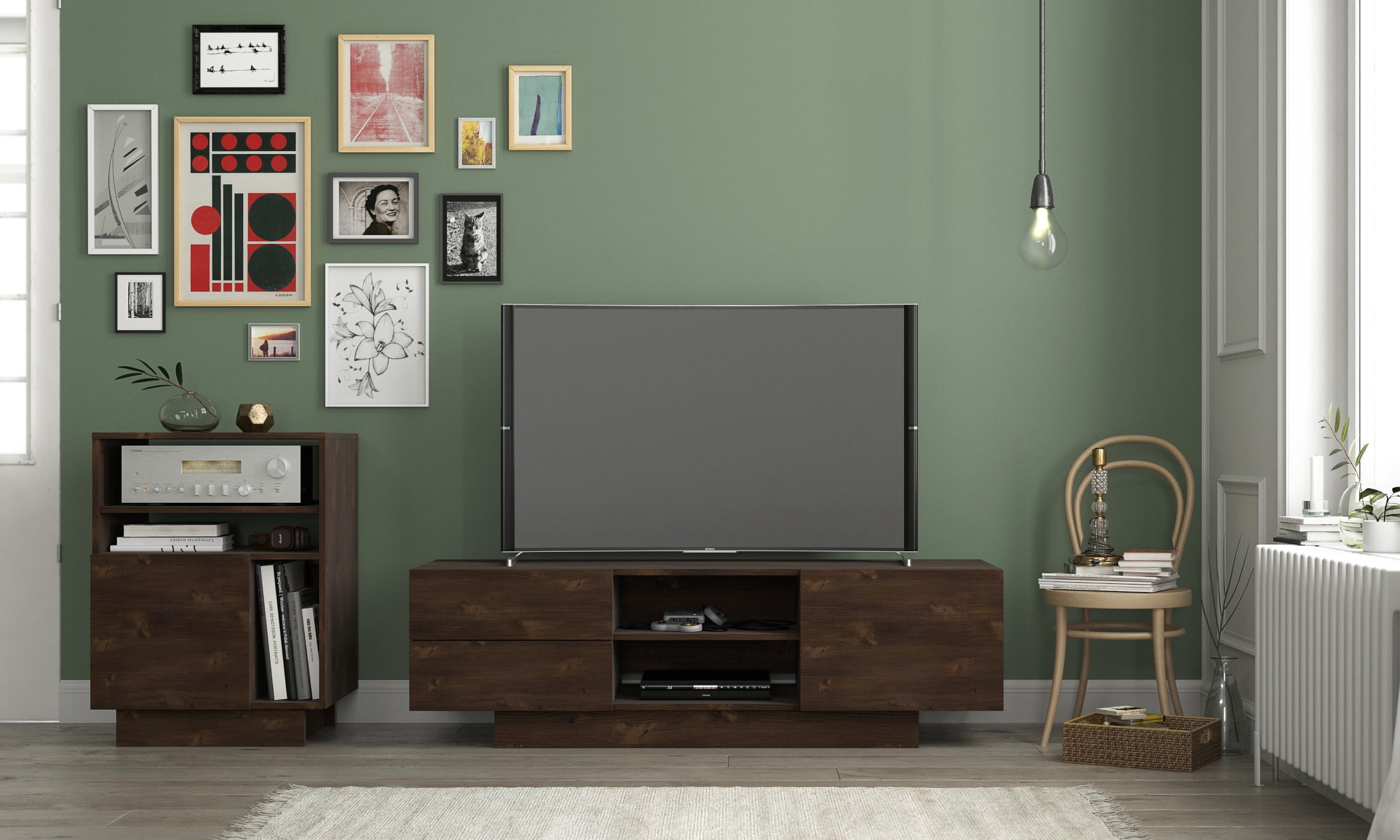 Nexera Morello 2 Piece 60-inch Entertainment Bundle,Truffle - Walmart ...