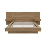 Nexera Napa 4-Piece Platform Bedroom Set With Floating Nightstand