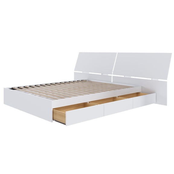 Nexera Oslo 2-Piece Reversible Storage Bed Set, Queen