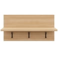 thumbnail image 1 of Nexera Porto Entryway Wall-Mounted Coat Rack, Natural Blonde Oak, 1 of 6