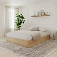 thumbnail image 1 of Nexera Queen Size Storage Wood Bed Frame with 3 Drawers, Natural Maple, 1 of 8
