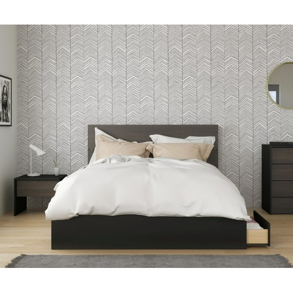 Nexera Quito 3 Piece Bedroom Set, Ebony & Black