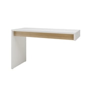 Nexera Chrono Reversible Desk Panel, White and Natural Maple