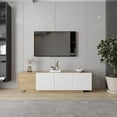 thumbnail image 1 of Nexera Riva Tv Stand for Tvs up to 80", Natural Maple, 1 of 9