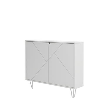 Nexera Slim 39 in. Accent Cabinet with 2 Doors, White