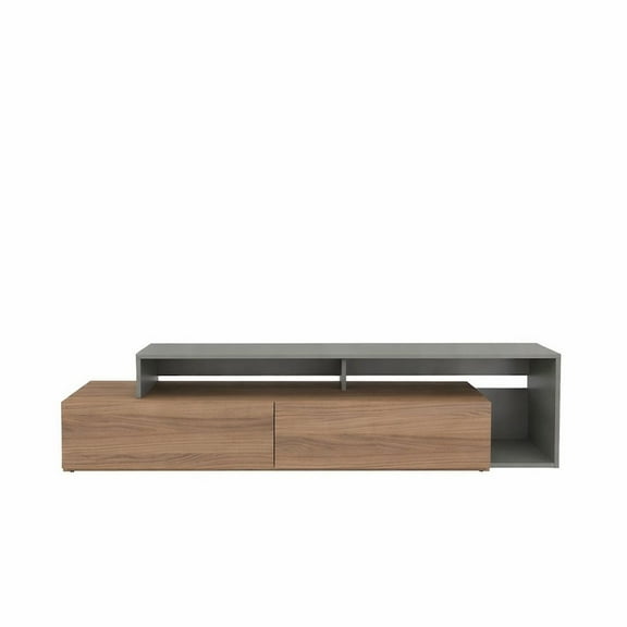 Nexera Tonik TV Stand for TVs up to 80 in Nutmeg and Greige
