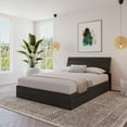 thumbnail image 1 of Nexera Tribeca Storage Bed with Headboard, Ebony, 1 of 5