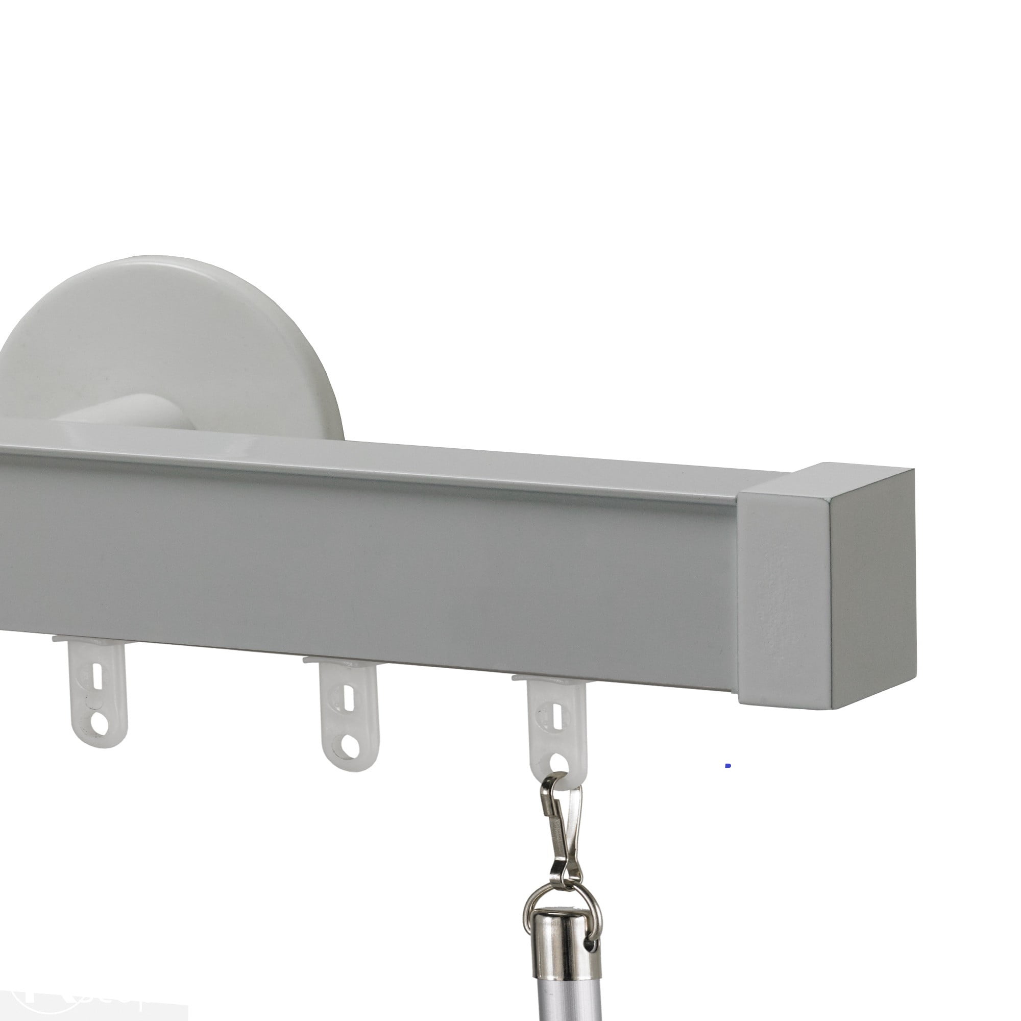 Nexgen 108" Non-Adjustable Single Traverse Curtain Rod in White with ...