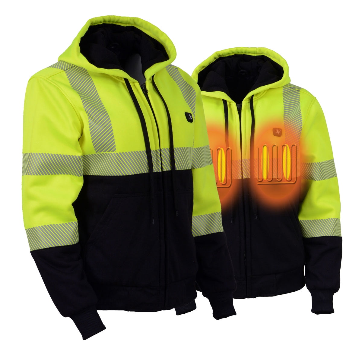 Nexgen Heat MPL2773SET Women's Heated Hoodie HighViz Reflective