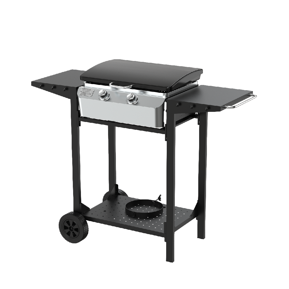 Nexgrill 2 Burner Propane Gas Flat Top Griddle with Cart and Side Shelves - image 1 of 10