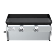 Nexgrill 2-Burner Propane Gas Tabletop Griddle, 19,000 BTUs, 323 SQ In, Stainless Steel Control Panel, Small Portable Propane Griddle for Outdoor Cooking, Camping, BBQs, and More - 820-0061