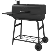 Nexgrill 29" Barrel Charcoal Grill with Side Shelf, Perfect for Outdoor Barbecue Cooking, Patios, Tailgating, 810-0029C