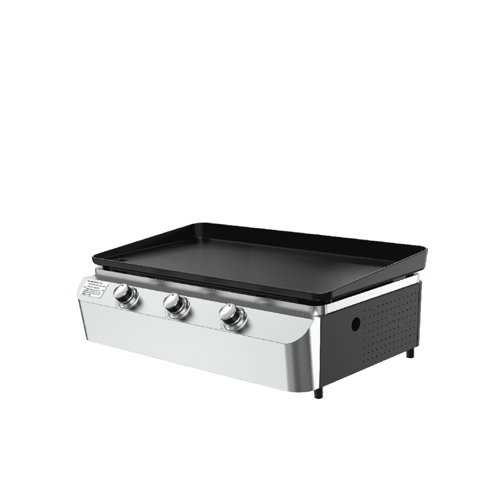 Stainless Steel 3-Burner Propane Gas Tabletop Griddle