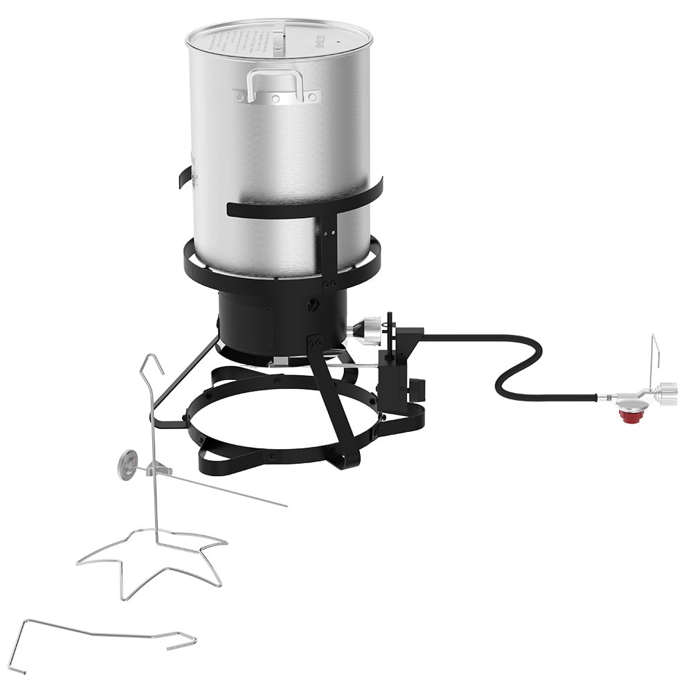 Nexgrill 30 Qt. Aluminum Pot and Lid Propane Turkey Fryer, 38,000BTUs