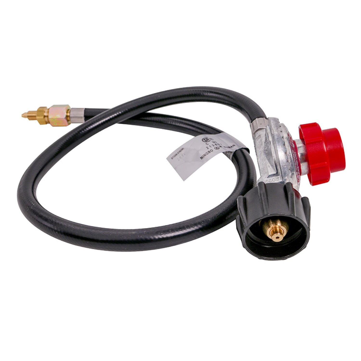 Nexgrill 36" Propane Regulator and Hose – Adjustable 10 PSI LP Gas Regulator with 1/8" Male Connector – Fits Turkey Fryers, Grills, Burners – Black, Model 711-0010