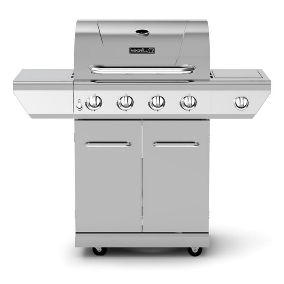 Nexgrill 4-Burner Propane Gas Grill with Side Burner, Stainless Steel Frame, 626 SQ In Total Cooking Space, 60,000 BTUs Output, BBQ Grill Perfect for Outdoor Gatherings - 720-0830H
