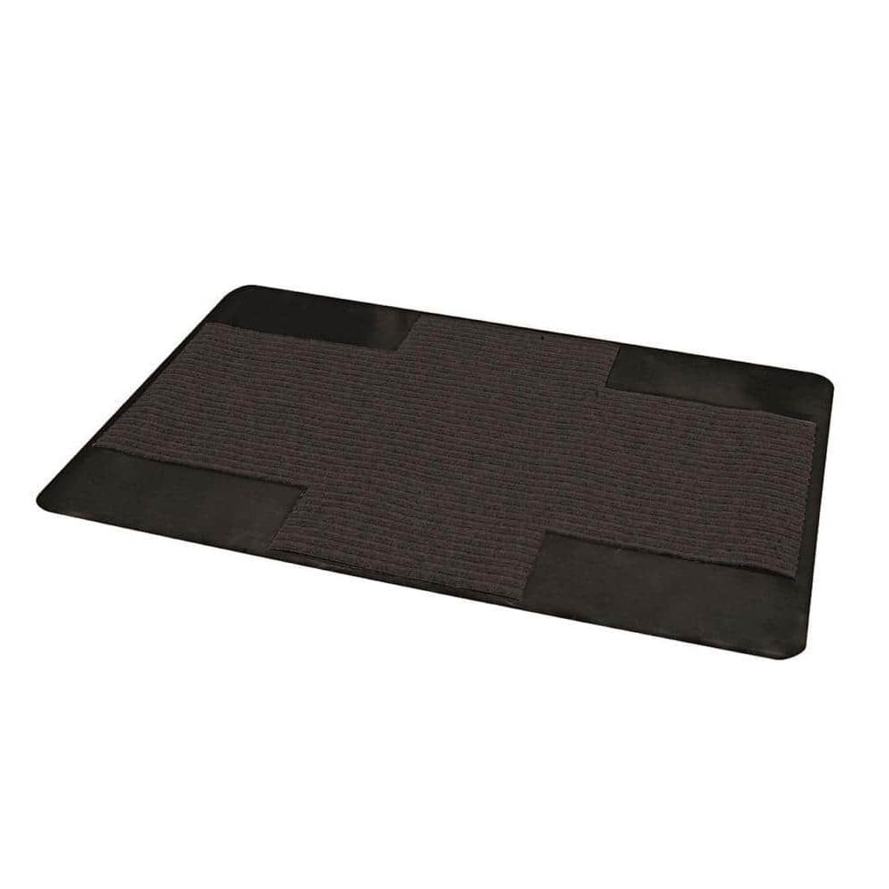Black and Gray Rubber Outdoor Non-Slip Grill Mat