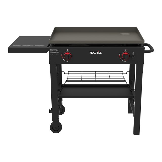 Nexgrill 7200785 Outdoor Cooking 2Burner Propane Gas Griddle Black