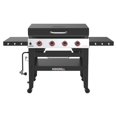 thumbnail image 1 of Nexgrill Daytona 4-Burner Propane Gas Griddle with Side Tables, 60000 BTU Flat Top Grill, 756 SQ In. Hot-Rolled Steel Cooking Space, Outdoor Cooking Barbeque, Black - 720-1058A, 1 of 9