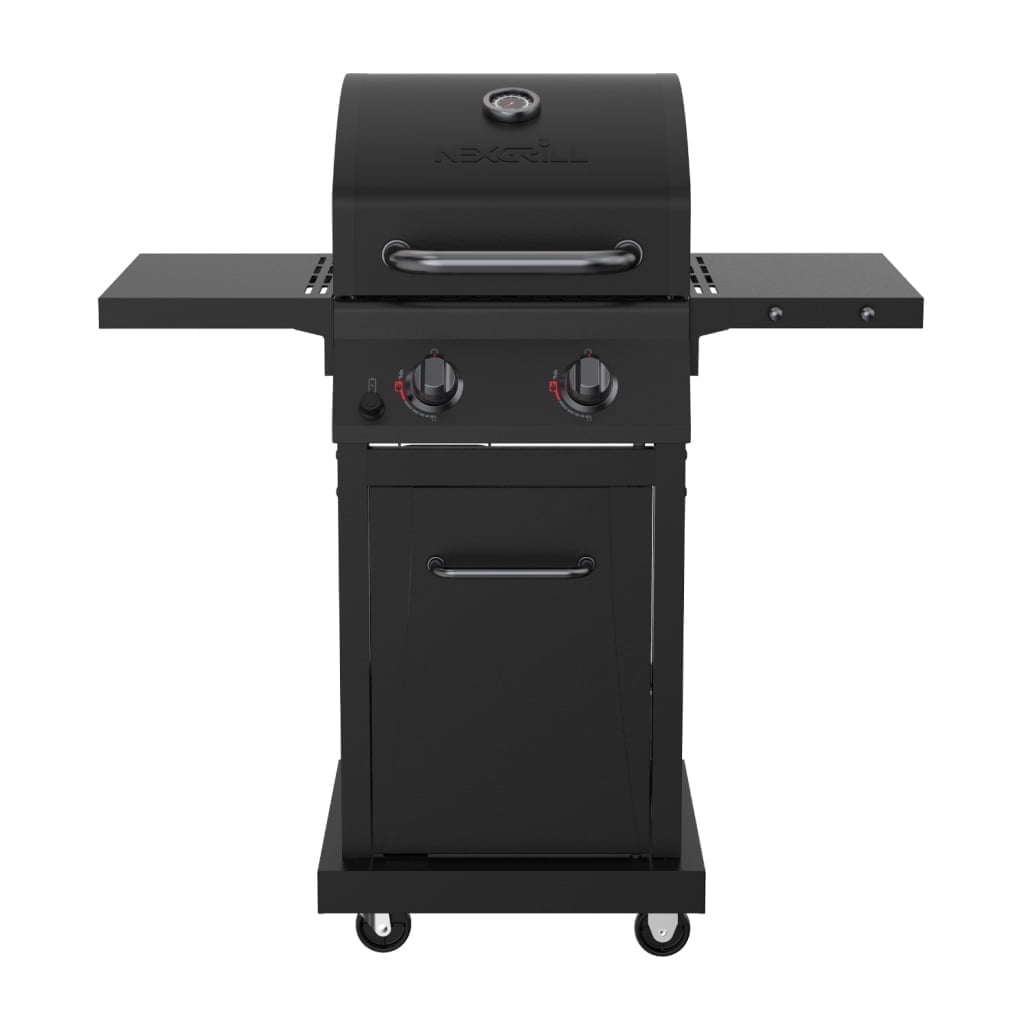 Nexgrill Deluxe 2-Burner Gas Grill with 401 SQ In Grate, 28000 BTUs, Heavy Duty Steel Frame & Foldable Side Table, Propane BBQ Grill for Outdoor Cooking, Patios, Backyards and More - 720-0864RD