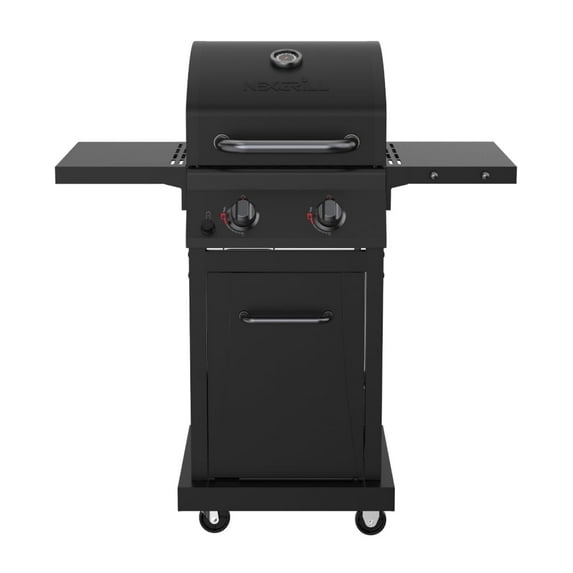 Nexgrill Deluxe 2-Burner Gas Grill with 401 SQ In Grate, 28000 BTUs, Heavy Duty Steel Frame & Foldable Side Table, Propane BBQ Grill for Outdoor Cooking, Patios, Backyards and More - 720-0864RD