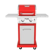 Nexgrill Deluxe 2-Burner Gas Grill with 401 SQ In Grate, 28000 BTUs, Stainless Steel Control Panel & Foldable Side Table, Propane BBQ Grill for Outdoor Cooking, Patios, Backyards and More -720-0864R