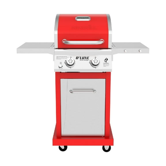 Nexgrill Deluxe 2-Burner Gas Grill with 401 SQ In Grate, 28000 BTUs, Stainless Steel Control Panel & Foldable Side Table, Propane BBQ Grill for Outdoor Cooking, Patios, Backyards and More -720-0864R