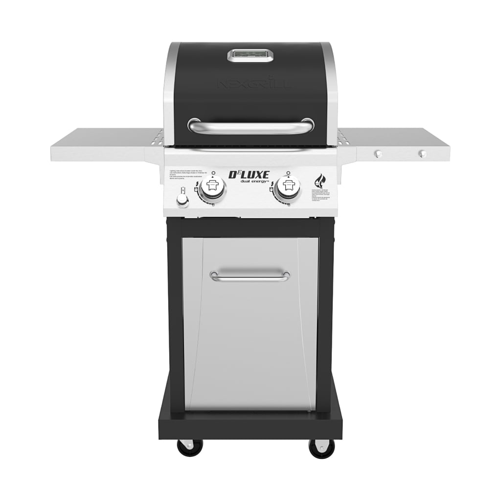 Nexgrill Deluxe Black 2-Burner Propane Gas Grill with Foldable Shelves