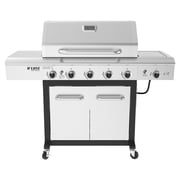 Nexgrill Deluxe 5-Burner Propane BBQ Grill with Side Burner, Stainless Steel Control Panel, Electric Ignition, 60,000 BTUs Output, Gas Grill Perfect for Outdoor Gatherings - 720-1046A