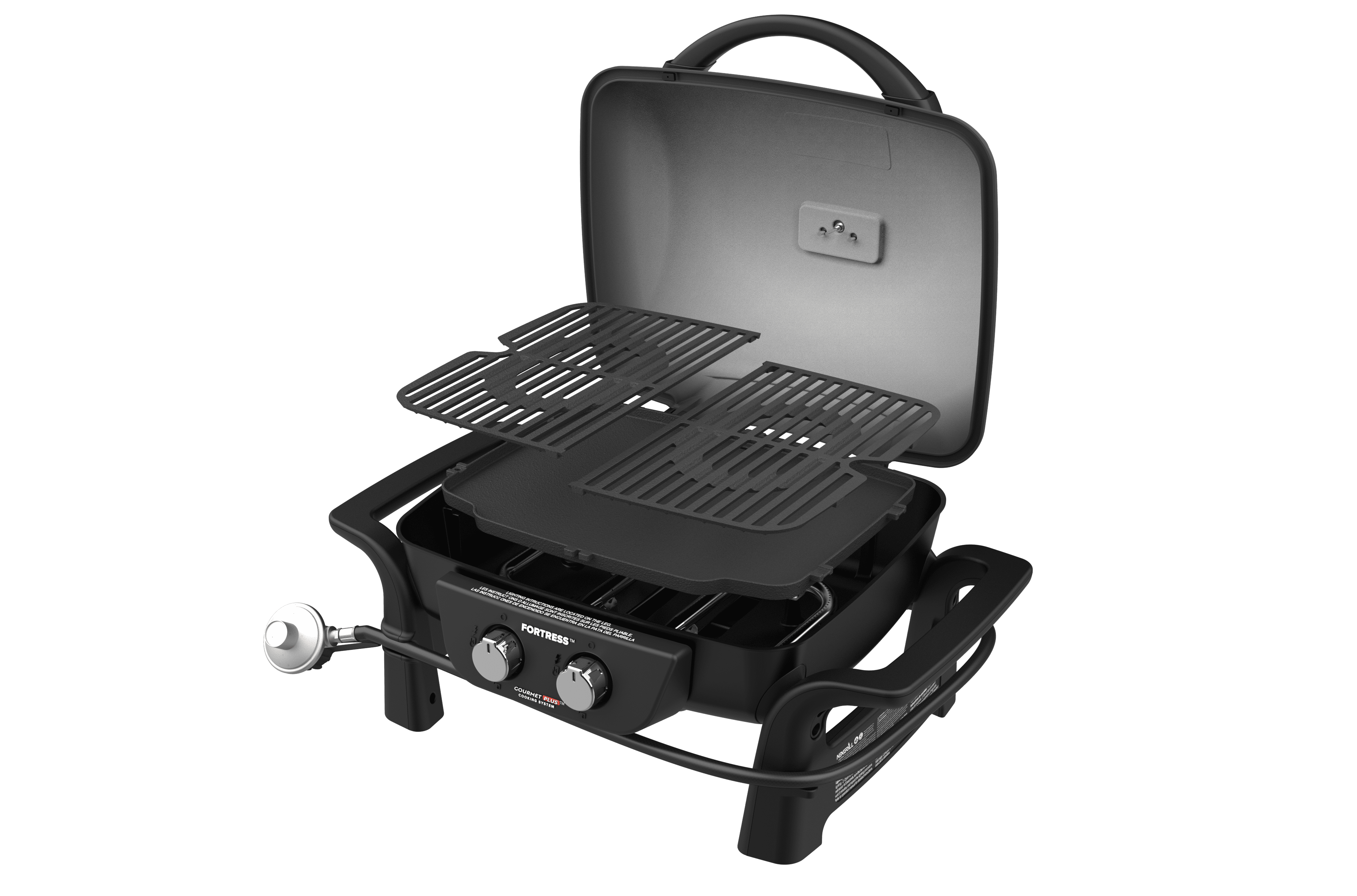 Nexgrill Fortress 2 Burner Cast Aluminum Gas Grill with Gourmet Plus Cooking System