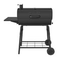 thumbnail image 1 of Nexgrill Premium 29" Charcoal Grill with Side Shelf, 552 SQ In Cooking Space, Adjustable Charcoal Tray, Chimney Air Vent, Warming Rack, Barrel Smoker Grill for Camping, Picnics, and More - 810-0029C, 1 of 8