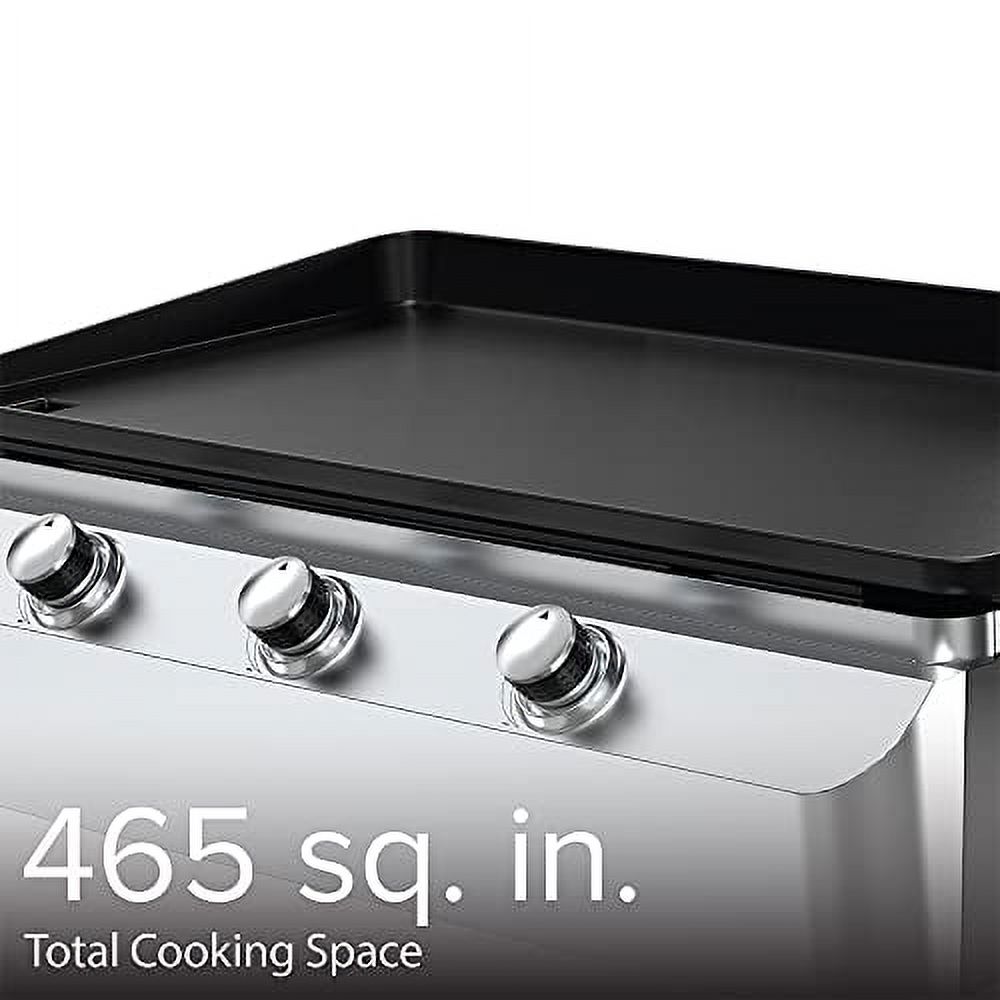 Nexgrill Premium Outdoor Cooking griddle grill, 3 Burner Griddle, 29.52