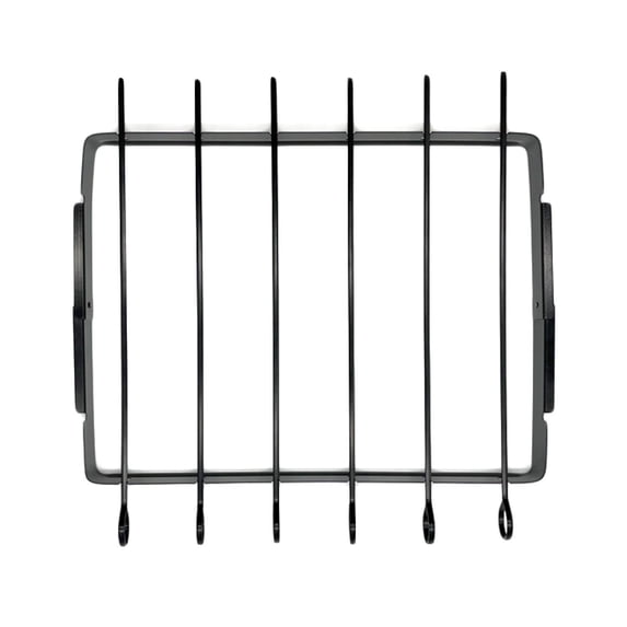 Nexgrill Shish Kabob Skewers Set, Non-Stick Surface, Easy to Clean, 1 Raised Stand and 6 Skewers, Foldable Grill Rack Barbecue Skewer Accessory for Outdoor Grilling, and Camping, Black - 530-0032