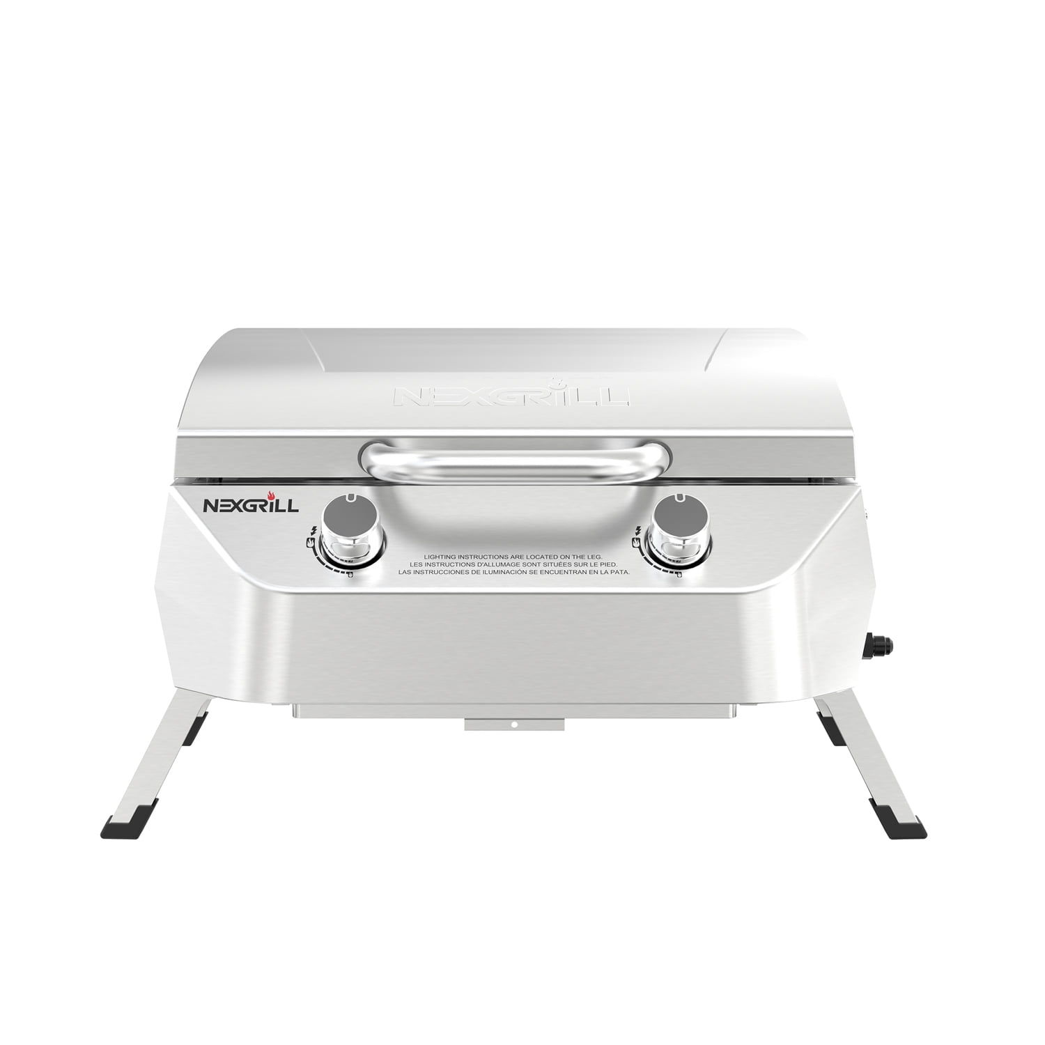 Nexgrill Stainless Steel 2Burner Portable Gas Grill, 20,000BTUs, 251