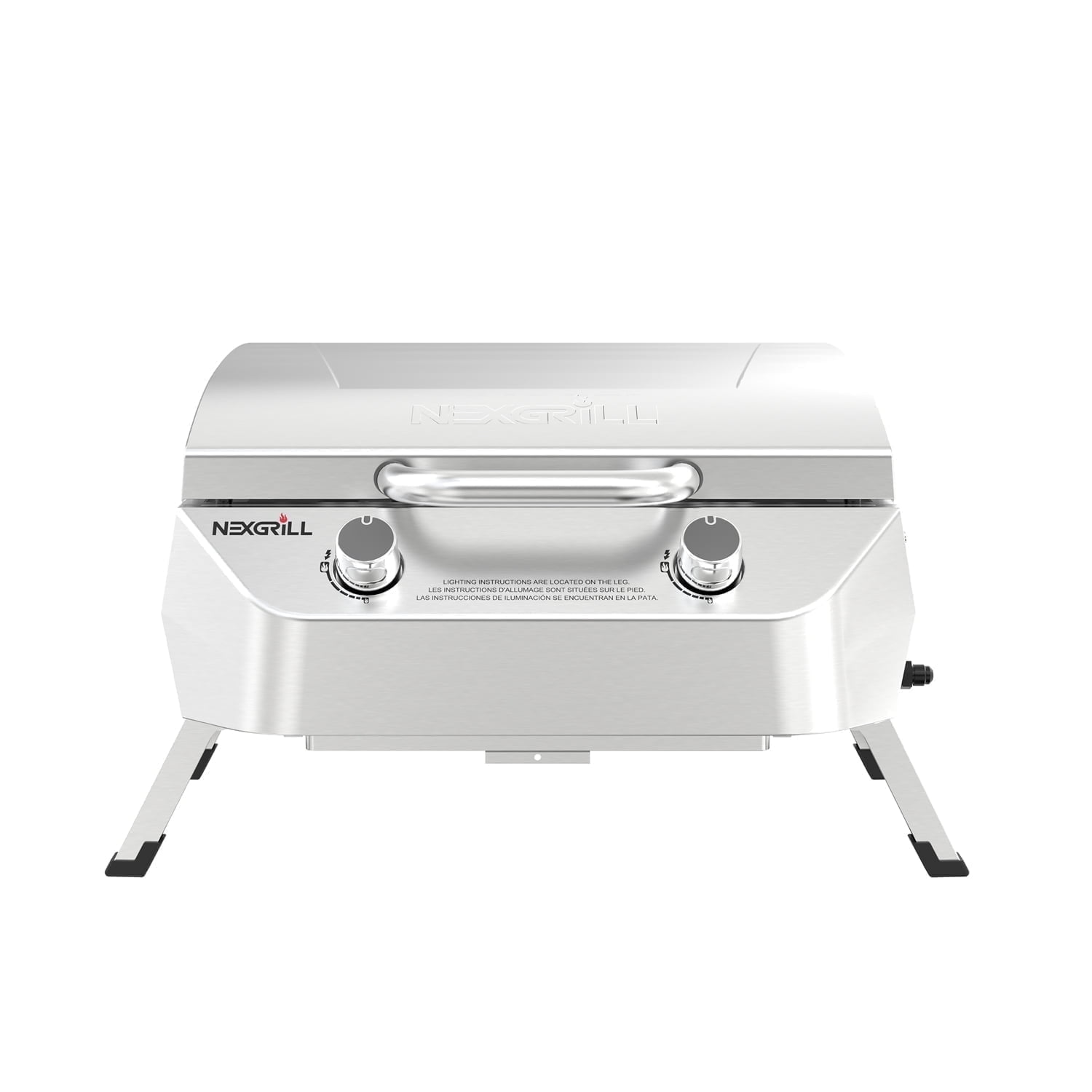 Compact Stainless Steel 2-Burner Portable Propane Gas Grill