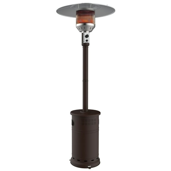 Nexgrill Sundara 92" Bronze Outdoor Patio Heater, 48,000 BTUs, 2 Wheel Transport, Electronic Ignition, Easy Tank Access, Control Knob, Propane Heater for Porch, Garden, Backyard - 920-01002