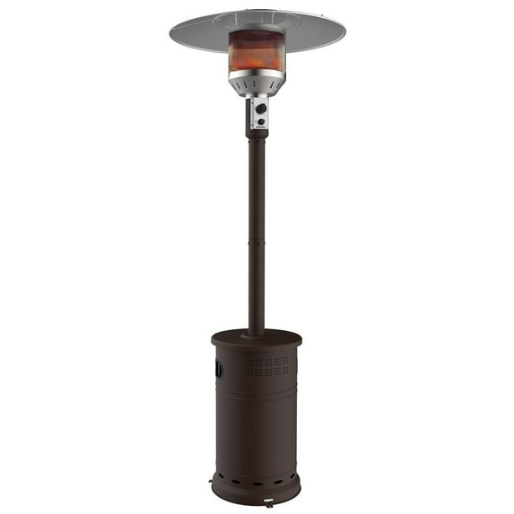 Nexgrill Sundara 92" Bronze Outdoor Patio Heater, 48,000 BTUs, 2 Wheel Transport, Electronic Ignition, Easy Tank Access, Control Knob, Propane Heater for Porch, Garden, Backyard - 920-01002