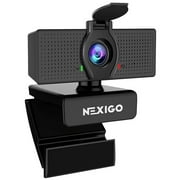 NexiGo 1080P HD USB Webcam, Web Camera with Microphone, Software Control & Privacy Cover, 110-degree FOV, Plug and Play, Laptop Desktop PC Computer Web Camera for Conferencing and Video Calling