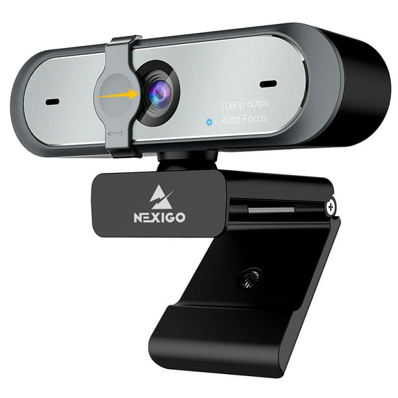 NexiGo N660P 1080P Webcam, Dual Microphone & Cover, Autofocus, for Zoom/Skype/Facetime/Teams